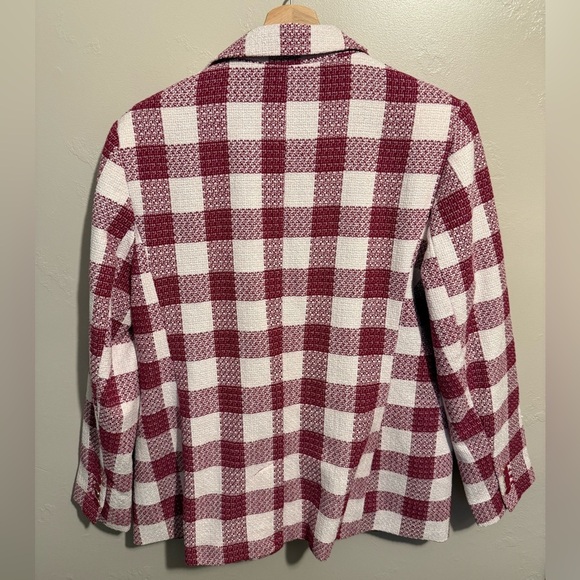 Liz Claiborne Women’s Rose Checkered Jacket Tweed Plaid Size 16P Wool Blend NWT - Picture 11 of 14